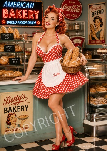 Photo pin rousse - a4, pin-up