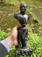 BROWN PATINA BRONZE. Napoleon Bust Naked Head & Empire & 19th Century