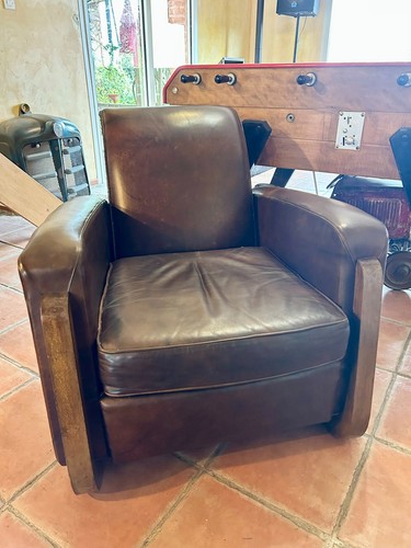 Fauteuil club cuir art - art, deco