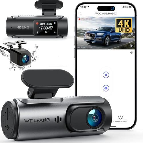 Dashcam voiture avant - 4k,