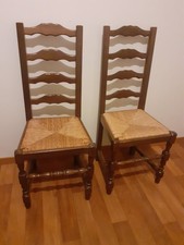 Lot de 2 chaises en bois et