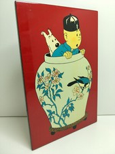 Tableau en bois laqué -  Tintin - Le Lotus Bleu