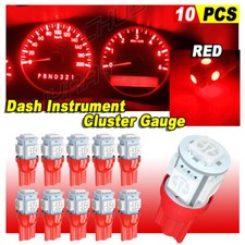 10PCS T10 5050SMD LED Speedometer Instrument Gauge Cluster Dash Light Bulbs