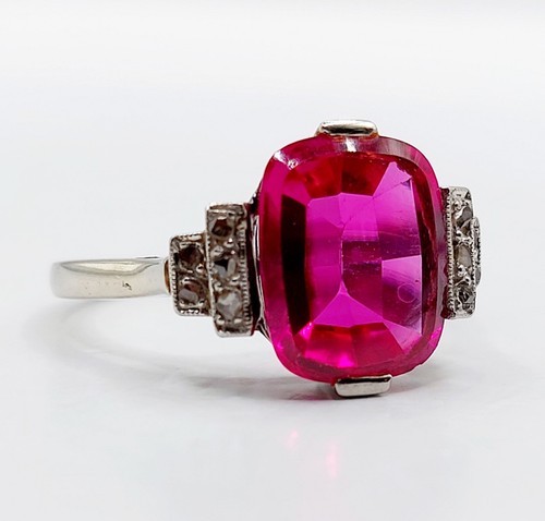 Bague art deco blanc - or,