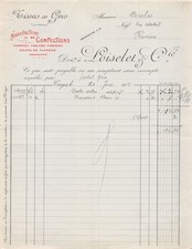 INVOICE 1912 FABRICS WHOLESALE LOISELET A TROYES - M. NICOLAS A PROVINS