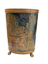 ANCIEN PORTE PARAPLUIE CUIVRE TRIPODE PATTE DE LION