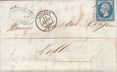 Lettre janv 1861 de - du,