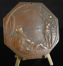 Médaille Belgiue 1930 Exposition internationale Anvers Dieu fleuve Escaut