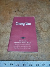 1981 Chevrolet Chevy Van Owners Drivers Manual 81