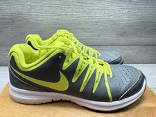 Nike Mens Court Air Zoom Vapor Gray Neon Tennis Shoe Men 9