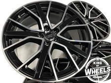 GENUINE AUDI 20 INCH A6 S6 C8 4K 4K0601025AB WHEELS SET TWO TONE GLOSS BLACK