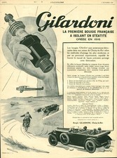 Publicité ancienne bougie Gilardoni 1926 issue de magasine J. Wanko