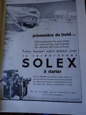 SOLEX + carillon STAR + pen holder PARKER pub paper ILLUSTRATION 1932 neck