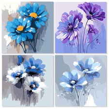 Lot de 4 Peinture par Numero