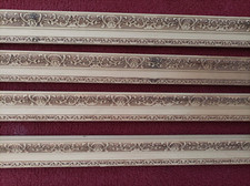 Lot de 4 baguettes en bois sculpté brut style Empire - Longueur 78 et 69 cm