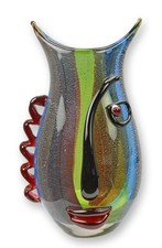 Vase en verre abstrait de