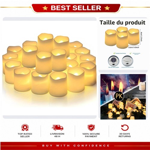 Bougies led chauffe - led, 24