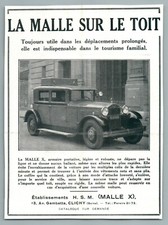 THE TRUNK ON THE ROOF Ste H.S.M CLICHY TRUNK X ANTIQUE ADVERTISING 1930's AD TRUNK