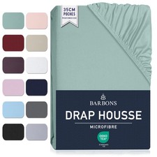 Drap Housse 90x190 / 90 x 200 cm - Bonnet 35 cm pour Matelas Épais - 100 Poly...