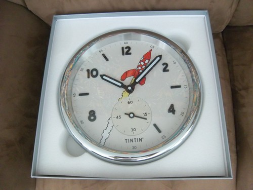 Horloge tintin lune avec - tintin,