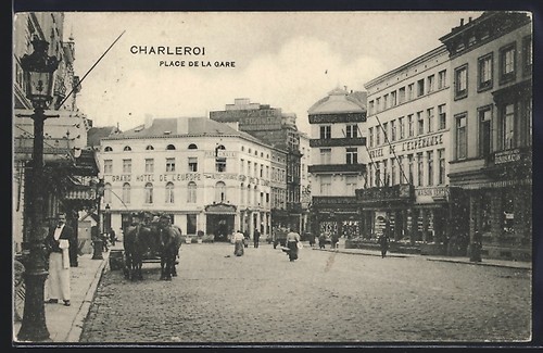 Cpa charleroi place - cpa, charleroi,