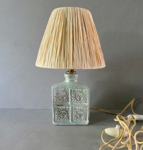 Lampe céramique signée - en,
