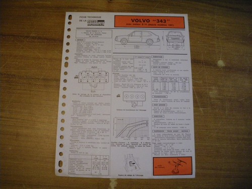Fiche technique volvo 343 avec - technique,