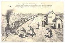 Old postcard 58 - legend of Saint-Saulge -14. Le Tacot