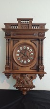 Antique Wood Pendulum Clock 