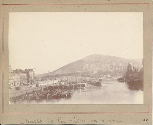Rouen 1900 péniches quais - ,