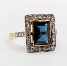 Bague pompadour art deco or
