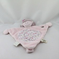 Doudou plat poupée fille rose