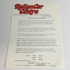 LAMBORGHINI 1970 LONDON SHOW /