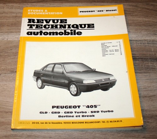 Revue technique peugeot 405 - revue,