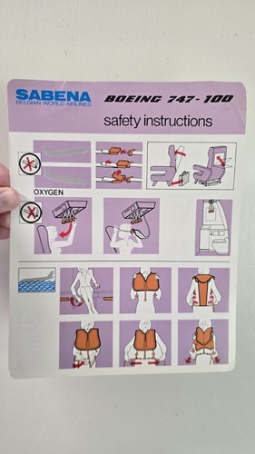 Sabena boeing 747 - boeing, safety
