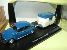 VW COCCINELLE Bleu avec Sa Caravane ERIBA SCHUCO 1:43