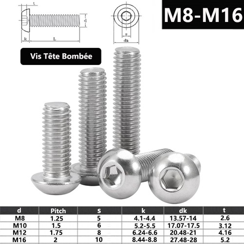 Vis tête bombée - bhc, ,
