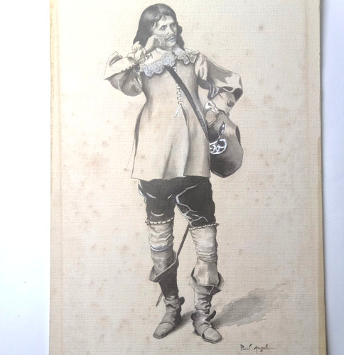 Mousquetaire dessin encre - mousquetaire,