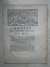 Judgment 1731: Letters of exchange, bankruptcy LAUNAY treasurer of wars. Bordeaux.