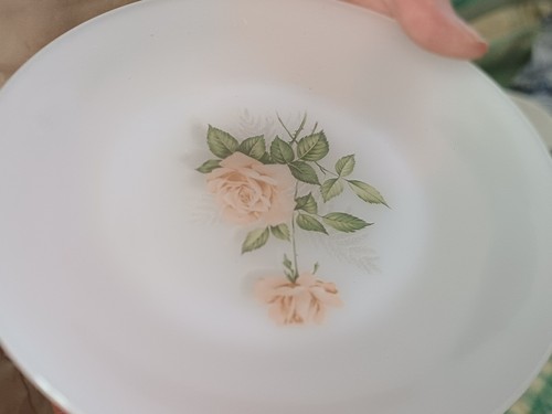 Assiette arcopal motif rose - assiette,