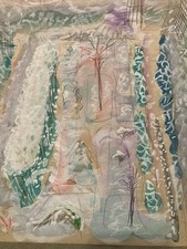 Belle Peinture 1950 Aquarelle