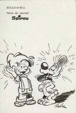 ROBA BOULE ET BILL CARTE POSTALE HEROS DU JOURNAL DE SPIROU 1000 ex. numérotés