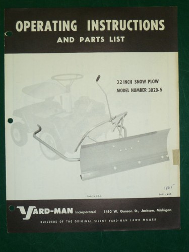 Yard man snow plow - yard-man,