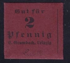 Leipzig: 2 Pfennig O.D. - C. Grumbach, book printing house and publisher