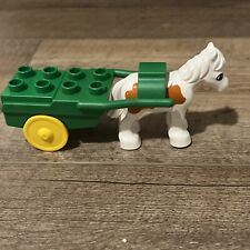 LEGO Duplo Vintage Horse And Green Horse Drawn Cart Carriage for 3093 & 2695