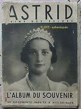 ASTRID REINE DES BELGES ALBUM SOUVENIR DE 1935 ALBERT ROI DES BELGES BELGIQUE TB