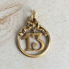 Pendentif Ancien 13 Plaqué Or