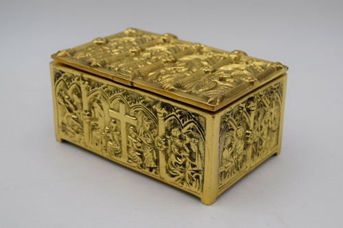 Ornate brass tabernacle key - brass,