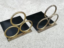 Serre livre design cercles laiton bookends