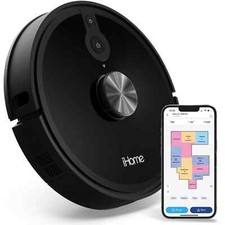 iHome AutoVac Nova S1 Robot Vacuum with LIDAR Navigation, 150 Min Runtime, 2700p
